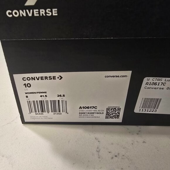 CONVERSE Chuck Taylor All Star Lugged Heel Mary Jane Platform Leather SZ 10 NEW - Picture 9 of 13